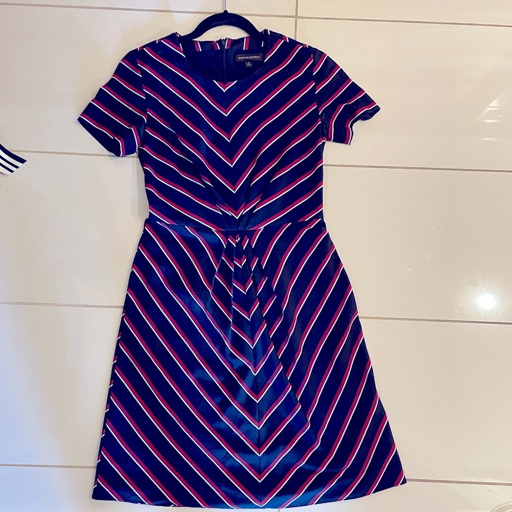 Red,white & blue banana republic dress